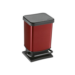 Bidone pattumiera a pedale Rotho Paso 20 litri rosso...
