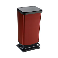 Bidone pattumiera a pedale Rotho Paso 40 litri rosso...