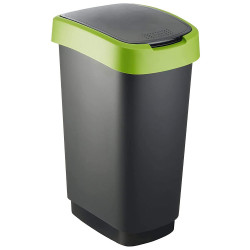 Bidone pattumiera con coperchio Rotho Twist 50 litri...