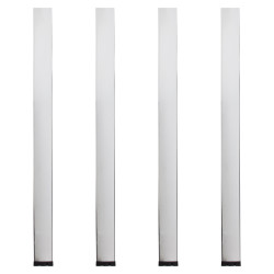 Gambe per tavolo quadre 50x50 cm altezza 71 cm cromato...