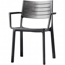 Sedia da giardino Keter Metaline colore grafite