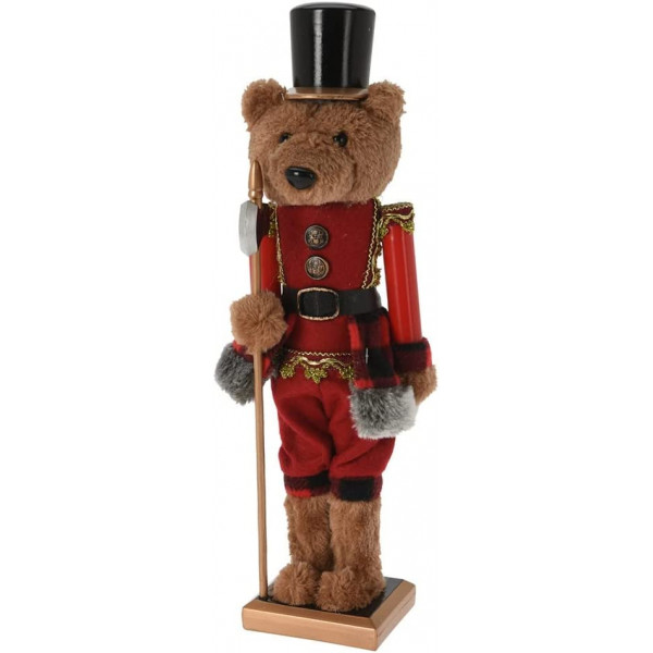 Schiaccianoci orso decorazione Natale h 60 cm