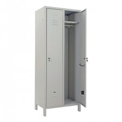 Spogliatoio a 2 ante grigio in metallo 179,5x68,5x35 cm